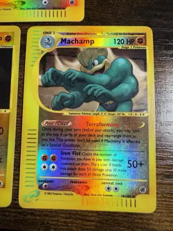 Pokemon Machamp 16/165 Machop 117/165 Machoke 85/165 Expedition Reverse Holo - Image 4