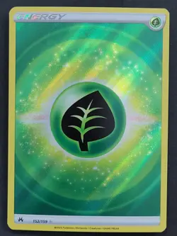 🍃 Grass Energy 152/159 Full Art Textured Holo Crown Zenith Pokemon TCG - Image 1
