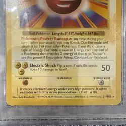 1999 Pokemon Game #21 Electrode Shadowless PSA 7 - Image 3