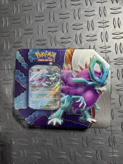 Pokemon TCG Paradox Clash Tin Waking Wake ex Promo. Box Damage - Image 1