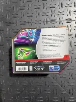 Pokemon TCG Paradox Clash Tin Waking Wake ex Promo. Box Damage - Image 2