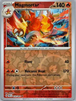 Pokemon Magmortar SV: Paldean Fates 010/091 Near Mint NM Reverse Holo - Image 1
