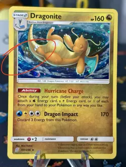 Dragonite - 151/236 - Pokemon Unified Minds Cosmos Holo Promo W/ Cosmo Swirl Wow - Image 3