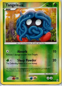 Pokemon TCG Tangela 76/99 Arceus Reverse LP - Image 1
