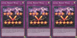 3x Level Resist Wall | EGO1-EN005 | SR | 1st Ed | NM | YuGiOh - Image 1