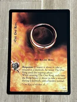 Lord Of The Rings LOTR TCG Card The One Ring The Ruling Ring 1C2 LP - Image 1