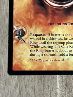 Lord Of The Rings LOTR TCG Card The One Ring The Ruling Ring 1C2 LP - Image 5