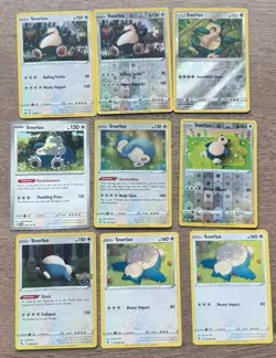 Pokemon Snorlax 9 Card Lot - Image 1