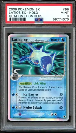 Latios ex 96/101 Dragon Frontiers Rare PSA 9 Mint Pokemon Card - Image 1