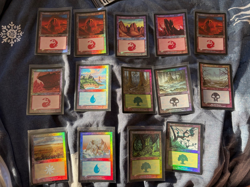 FOIL BASIC LAND LOT - 7th, Masques, Invasion MTG 14 Cards - MAGIC THE GATHERING - Image 1