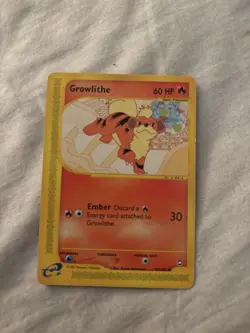 Pokemon Growlithe Aquapolis 51/147 Regular English Basic 60HP 2002 TCG Card - Image 1