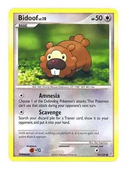Pokemon Diamond & Pearl 70/130 Common Card - Bidoof - Image 1