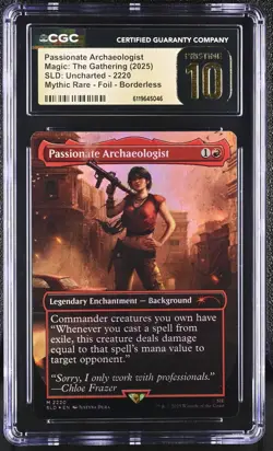 MTG SLD Passionate Archaeologist #2220 Foil Borderless CGC PRISTINE 10 Uncharted - Image 1