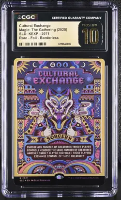 MTG SLD Cultural Exchange #2071 Foil Borderless CGC PRISTINE 10 KEXP Not Alone - Image 1