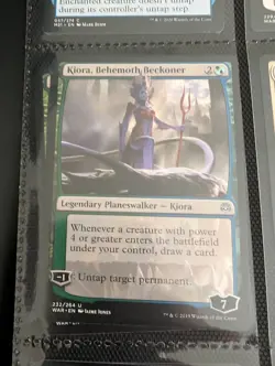 Magic The Gathering MTG KIORA BEHEMOTH BECKONER War of the Spark NM (G) - Image 1