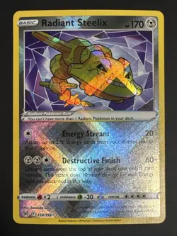 Radiant Steelix - Lost Origin - Radiant Rare - 124/196 Pokemon TCG NM - Image 1