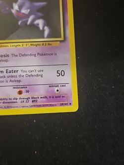 Pokemon TCG Haunter 1999 Base Set, #29/102, Regular Uncommon Card - Image 4