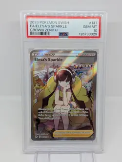 2023 POKEMON SWORD & SHIELD CROWN ZENITH #147 ELESA'S SPARKLE FULL ART PSA 10 - Image 2