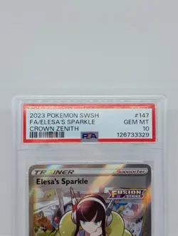 2023 POKEMON SWORD & SHIELD CROWN ZENITH #147 ELESA'S SPARKLE FULL ART PSA 10 - Image 4