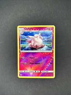 Pokemon Hidden Fates Clefable Rare Reverse Holo 40/68 TCG NM - Image 1