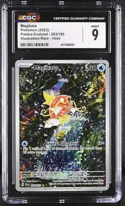 Magikarp 203/193 Illustration Rare Holo Paldea Evolved Pokemon CGC 9 Mint *022 - Image 1