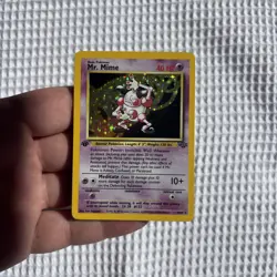 1st Edition Mr. Mime Jungle 6/64 Holo Rare - Moderately Played Pokemon - Image 1