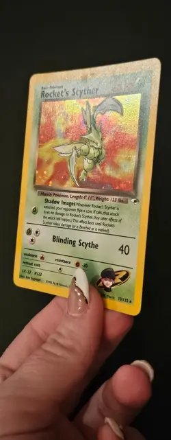 Pokemon TCG Gym Heroes Rocket’s Scyther 13/132 Holo Swirl Rare 1999-2000 WoTC - Image 2