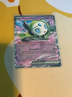 Pokemon TCG Scarlet & Violet Black Bolt Double Rare Meloetta EX 044/086 Holo - Image 1