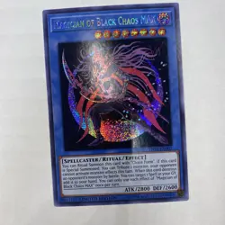 MAGICIAN OF BLACK CHAOS MAX PRISMATIC TN19-EN002 YUGIOH! NEAR MINT TRACKED - Image 1