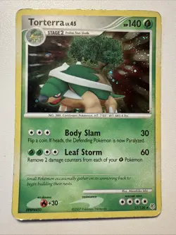 Torterra 17/130 LP Diamond and Pearl Holo Foil Pokemon Card - Image 1