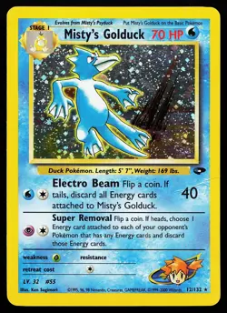 Misty's Golduck 12/132 Holo Rare Gym Challenge Pokemon Card - Image 1