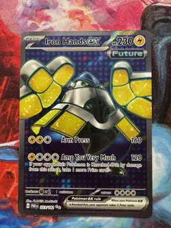 Iron Hands EX 223/182 Sv04: Paradox Rift Holo Card Full Art Pokemon - Image 1
