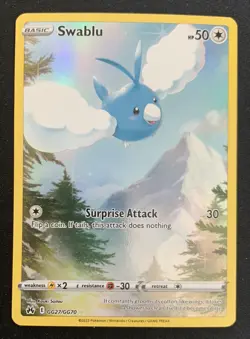 Swablu GG27/GG70 Crown Zenith Galarian Gallery Pokemon TCG Card NM - Image 1
