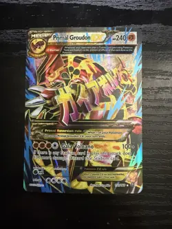 Pokemon Primal Groudon EX 151/160 Ultra Rare Full Art MP Card - Image 1