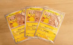 Pokemon TCG Pikachu At The Museum Promo Oversized Jumbo Card - Sealed x3 in hand - Image 3