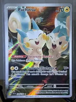 Pokemon TCG Pachirisu Holo Card 208/198 Scarlet & Violet Illustration Rare NM - Image 1