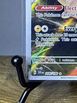 Pokemon TCG Pachirisu Holo Card 208/198 Scarlet & Violet Illustration Rare NM - Image 4