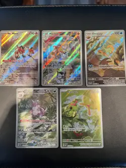 Pokemon 151 Holo Full Art Card Lot Giovanni's Charisma Erika's Invitation - Image 1
