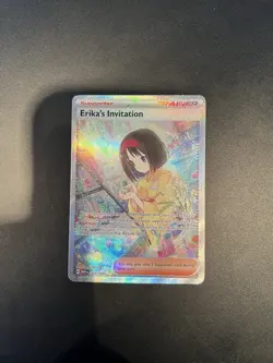 Pokemon 151 Holo Full Art Card Lot Giovanni's Charisma Erika's Invitation - Image 4