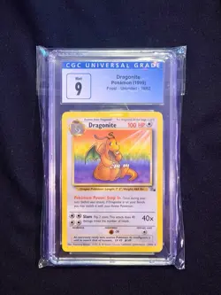 Vintage Pokemon Card - Wotc Fossil Dragonite #19/62 Regular CGC 9 English - Image 1