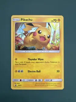 Pokemon TCG Pikachu SM76 SM Promos Holo Card - Image 1