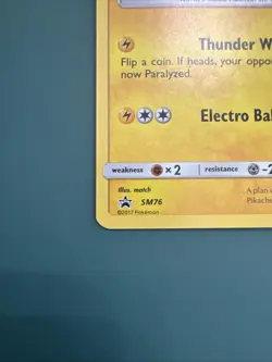 Pokemon TCG Pikachu SM76 SM Promos Holo Card - Image 2