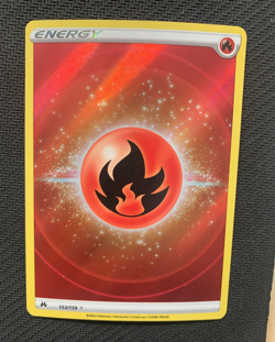 Fire Energy 153/159 Rare Holo Pokemon Card - Sw&Sh Crown Zenith set - LP - Image 1