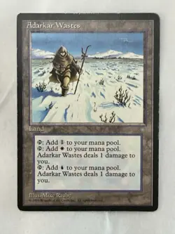 MTG Magic Adarkar Wastes Ice Age Land 326 1995 Mike Raabe Regular English - Image 1