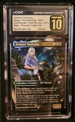 MTG Estinien Varlineau #0474 Chocobo Track Foil Borderless CGC PRISTINE 10 FFXIV - Image 1