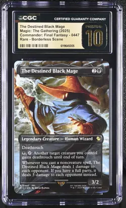 MTG Vivi The Destined Black Mage #0447 Borderless Scene CGC PRISTINE 10 FIC Rare - Image 1