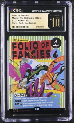 MTG SLD Folio of Fancies #2072 Foil Borderless CGC PRISTINE 10 KEXP Not Alone - Image 1