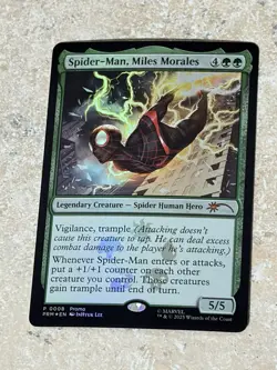 Spider-Man, Miles Morales Promo Foil Magic The Gathering TCG Spider Human Hero - Image 1