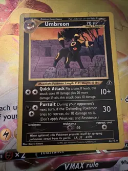 Pokemon Vintage Non-Holo Rare Umbreon 33/75 Neo Discovery WotC DMG -HP - Image 2