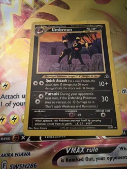 Pokemon Vintage Non-Holo Rare Umbreon 33/75 Neo Discovery WotC DMG -HP - Image 3